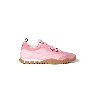 MIU MIU TYRE TECHNICAL FABRIC AND SUEDE SNEAKERS 5E417E